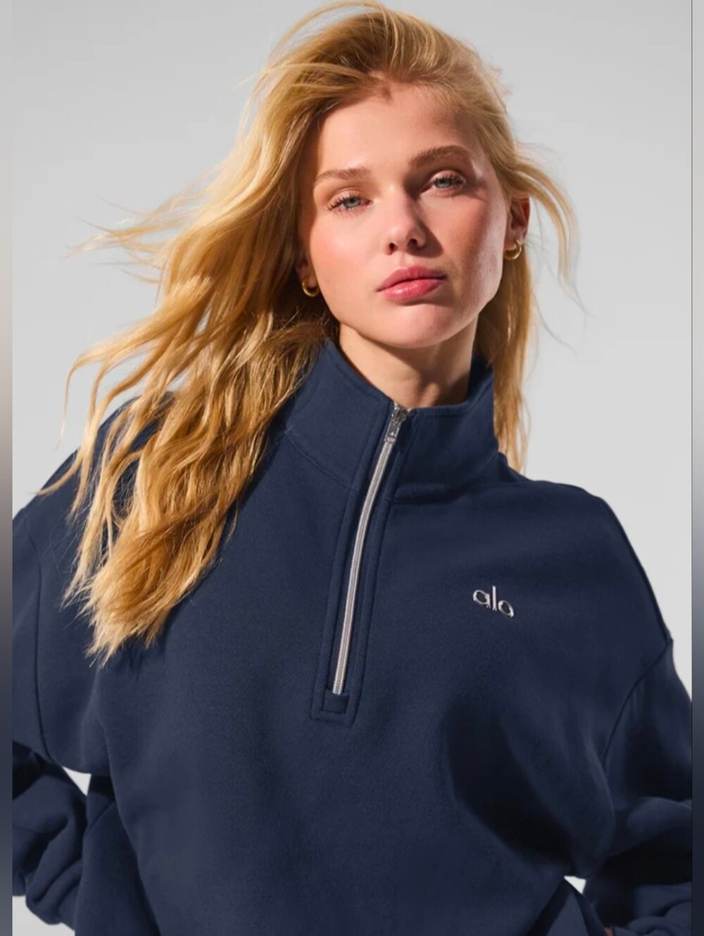 NWT Alo Yoga Accolade MSRP $148 1/4 Zip Pullover Black XS - Picture 2 of 8